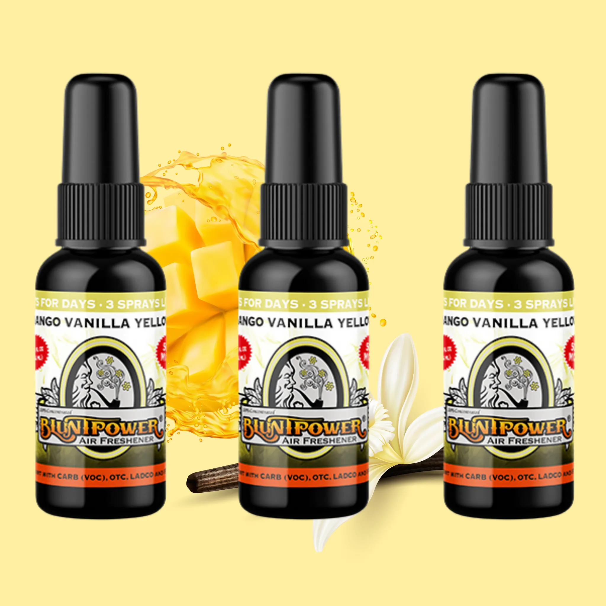 Mango Vanilla Yellow Air Freshener Spray