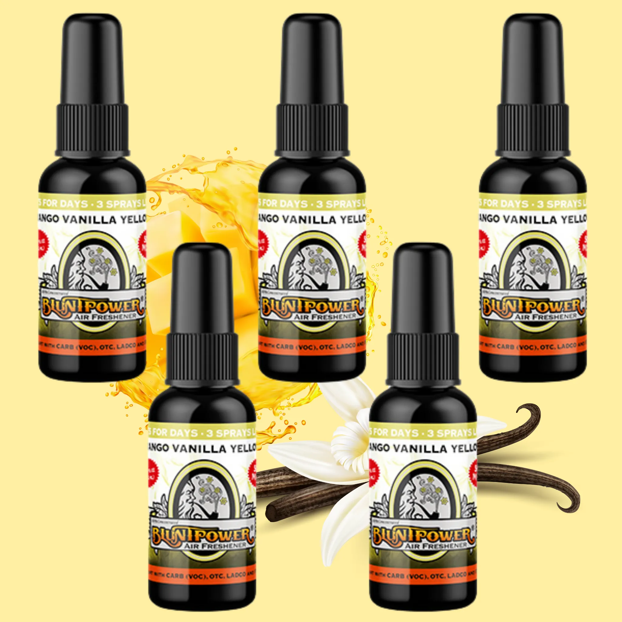 Mango Vanilla Yellow Air Freshener Spray