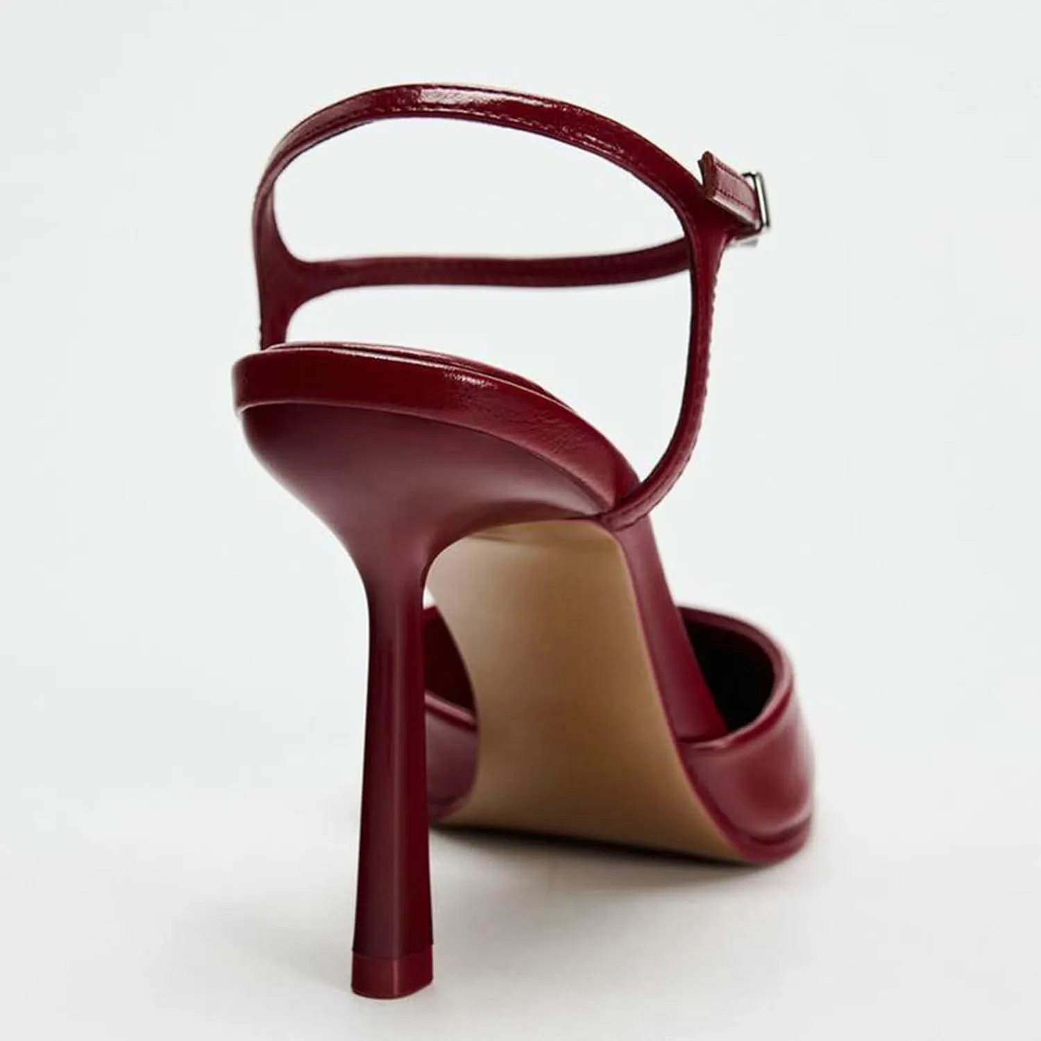 Meefit Women Stiletto Platform Pumps Patent Leather Ankle Strap Floral Print Pumps High Heels