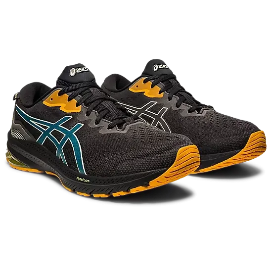 quick dry sneakers vegan trail sneakers Men's Asics GT-1000 11 GTX Black/Ink Teal