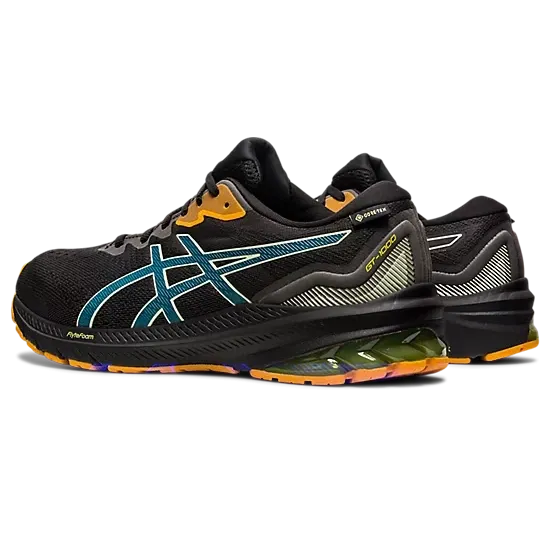 comfort fit trail sneakers Men's Asics GT-1000 11 GTX Black/Ink Teal
