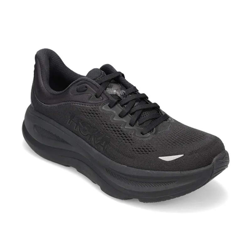 Men's Bondi 9 Black/Black running with dog shoes Heart Rate Monitoring