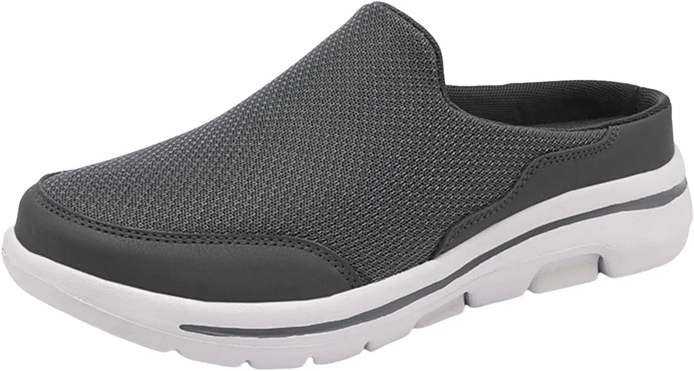 Men's Breathable Barefoot Shoes Soft Flat Soled Slip On Mesh Shoes Heelless Walking Shoes Business Walking Men