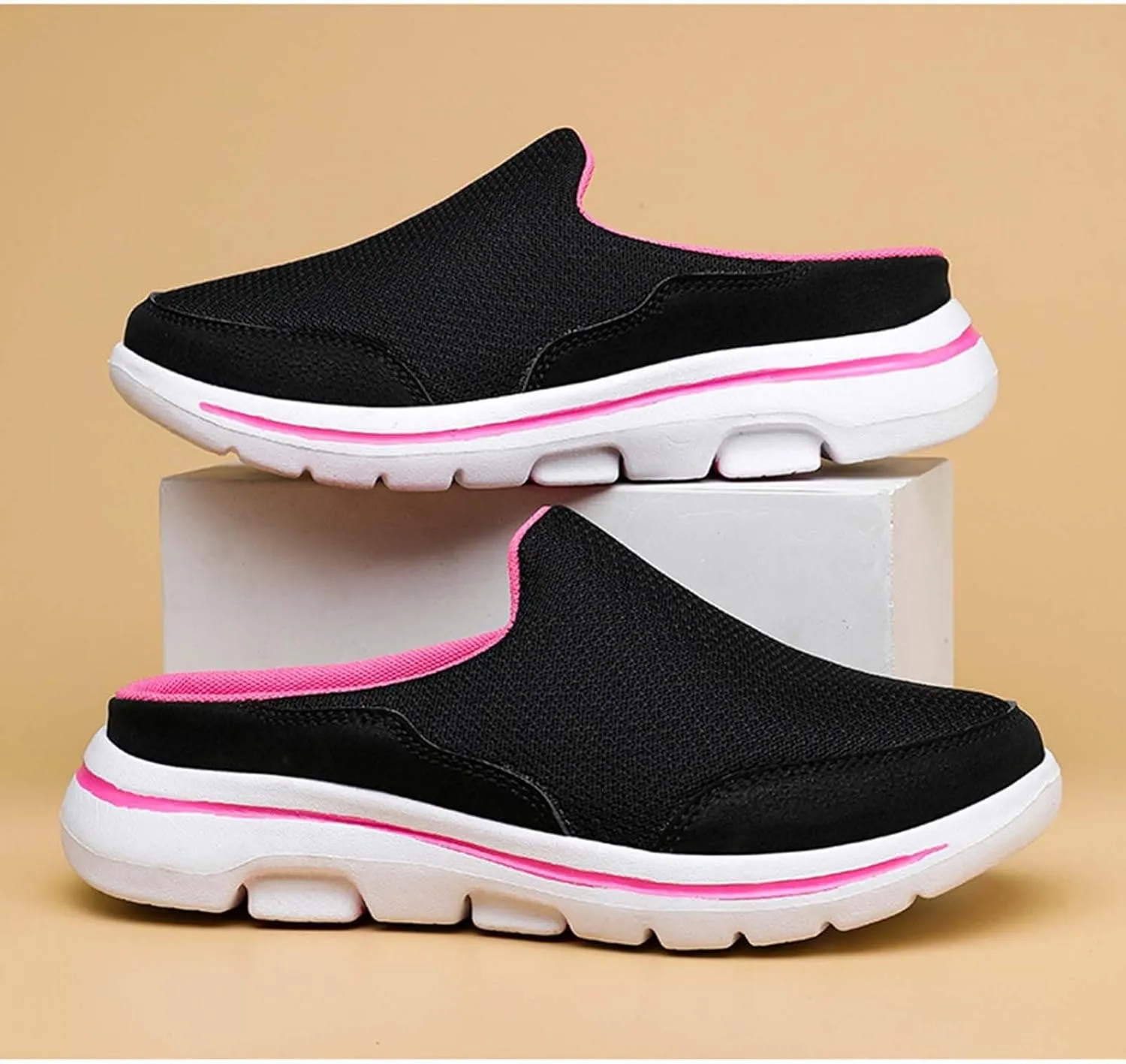 Men's Breathable Barefoot Shoes Soft Flat Soled Slip On Mesh Shoes Heelless Walking Shoes Business Walking Men