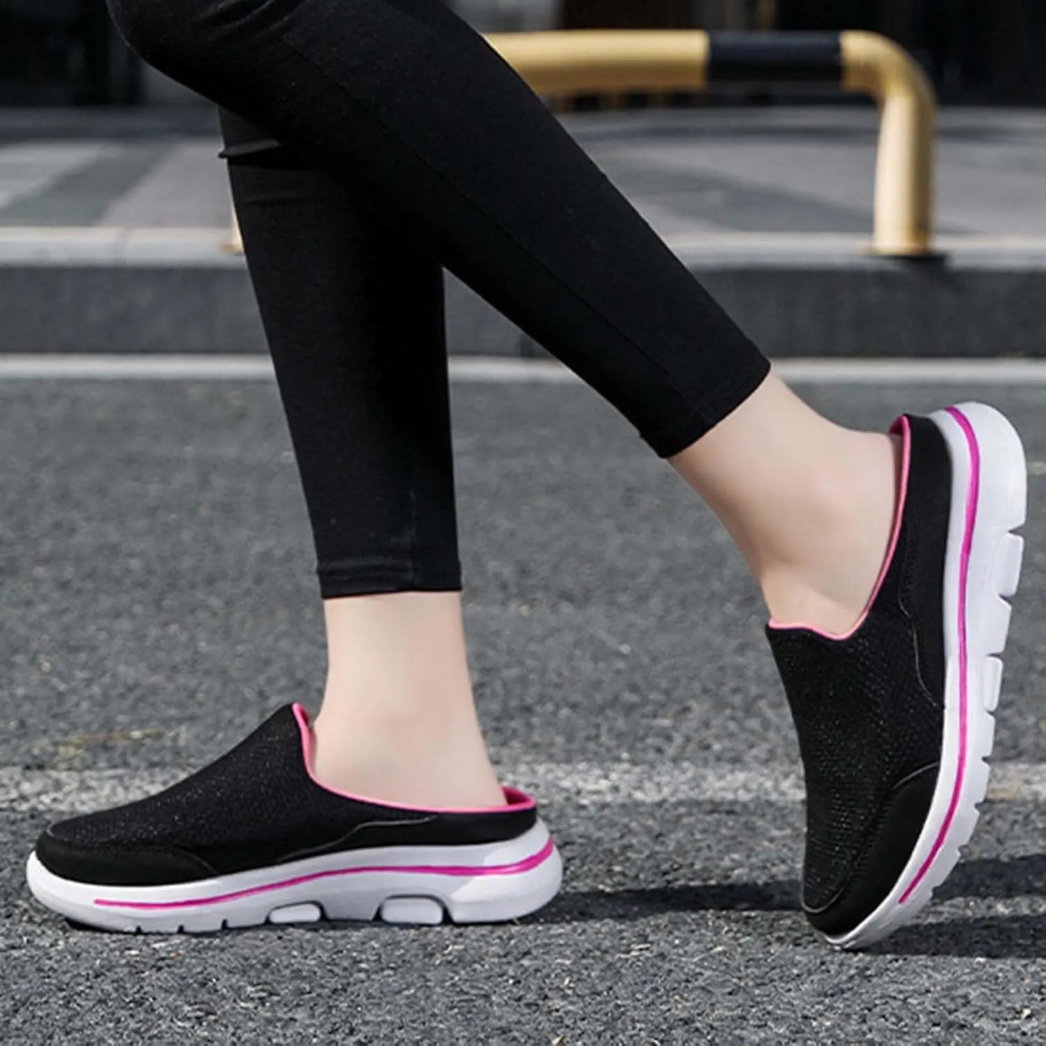 Men's Breathable Barefoot Shoes Soft Flat Soled Slip On Mesh Shoes Heelless Walking Shoes Business Walking Men