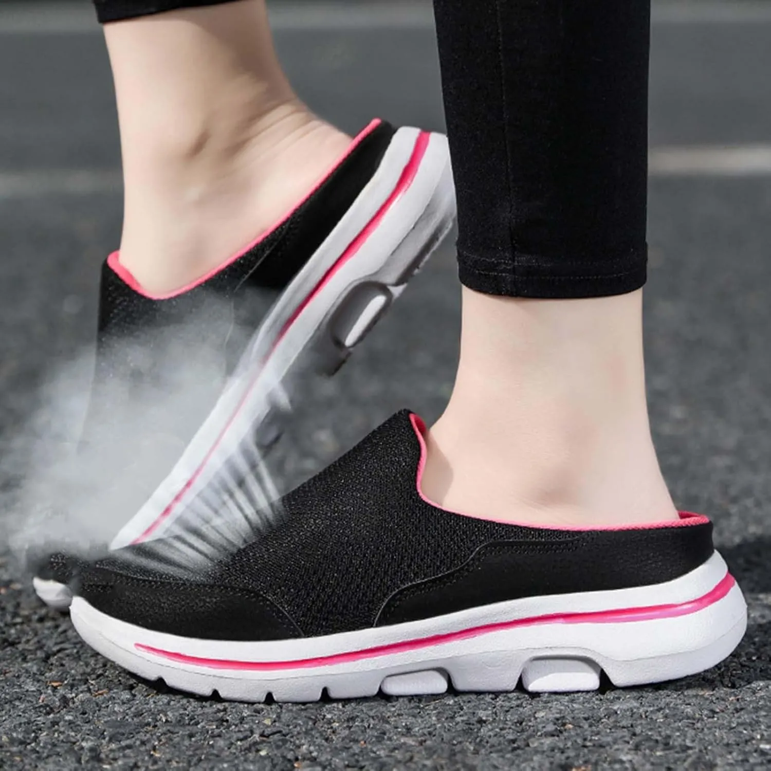 Men's Breathable Barefoot Shoes Soft Flat Soled Slip On Mesh Shoes Heelless Walking Shoes Business Walking Men