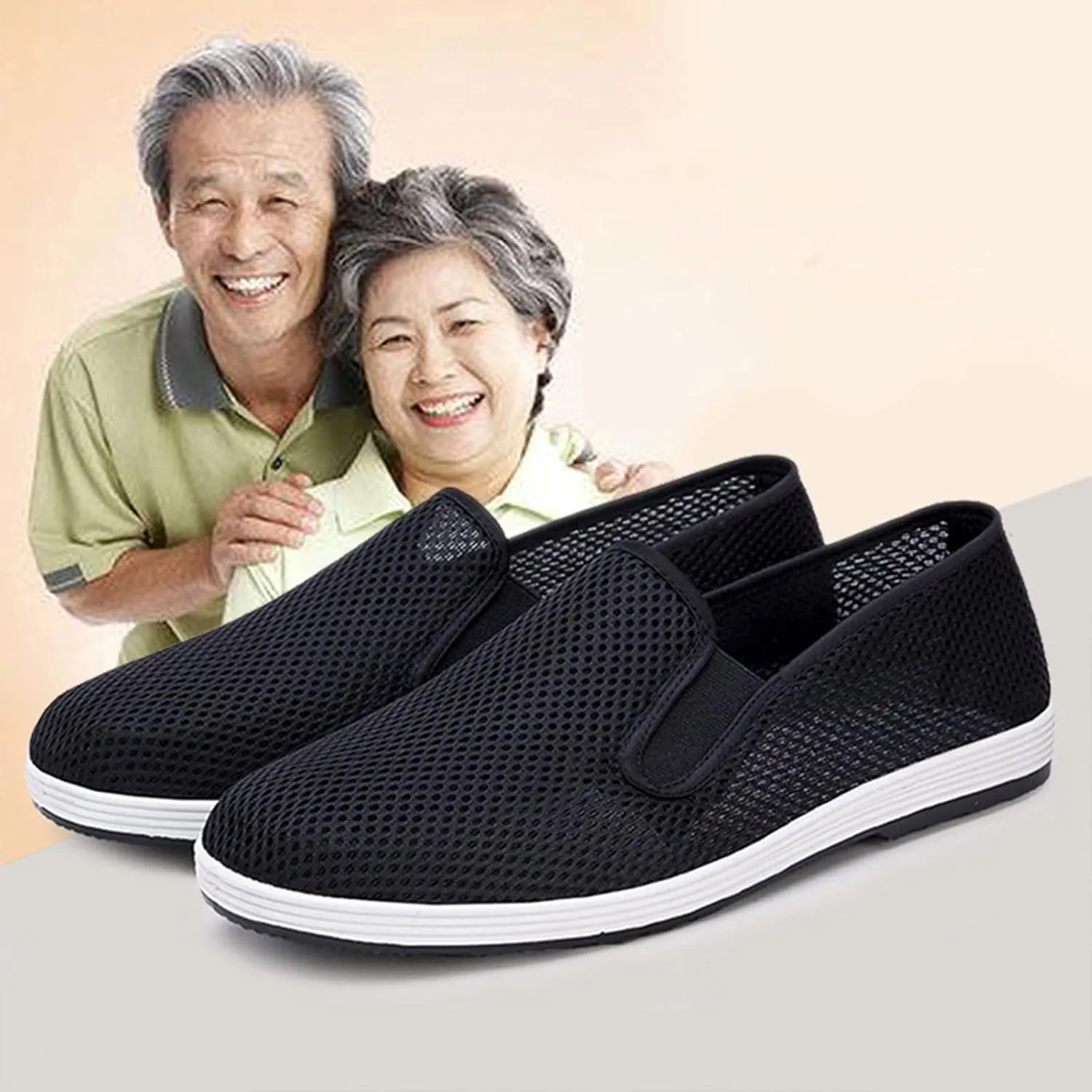 Men's Breathable Mesh Shoes Slip On Comfortable Shoes Lightweight Wide Walking Casual Breathable for Men