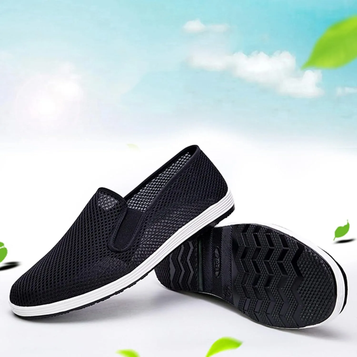 Men's Breathable Mesh Shoes Slip On Comfortable Shoes Lightweight Wide Walking Casual Breathable for Men