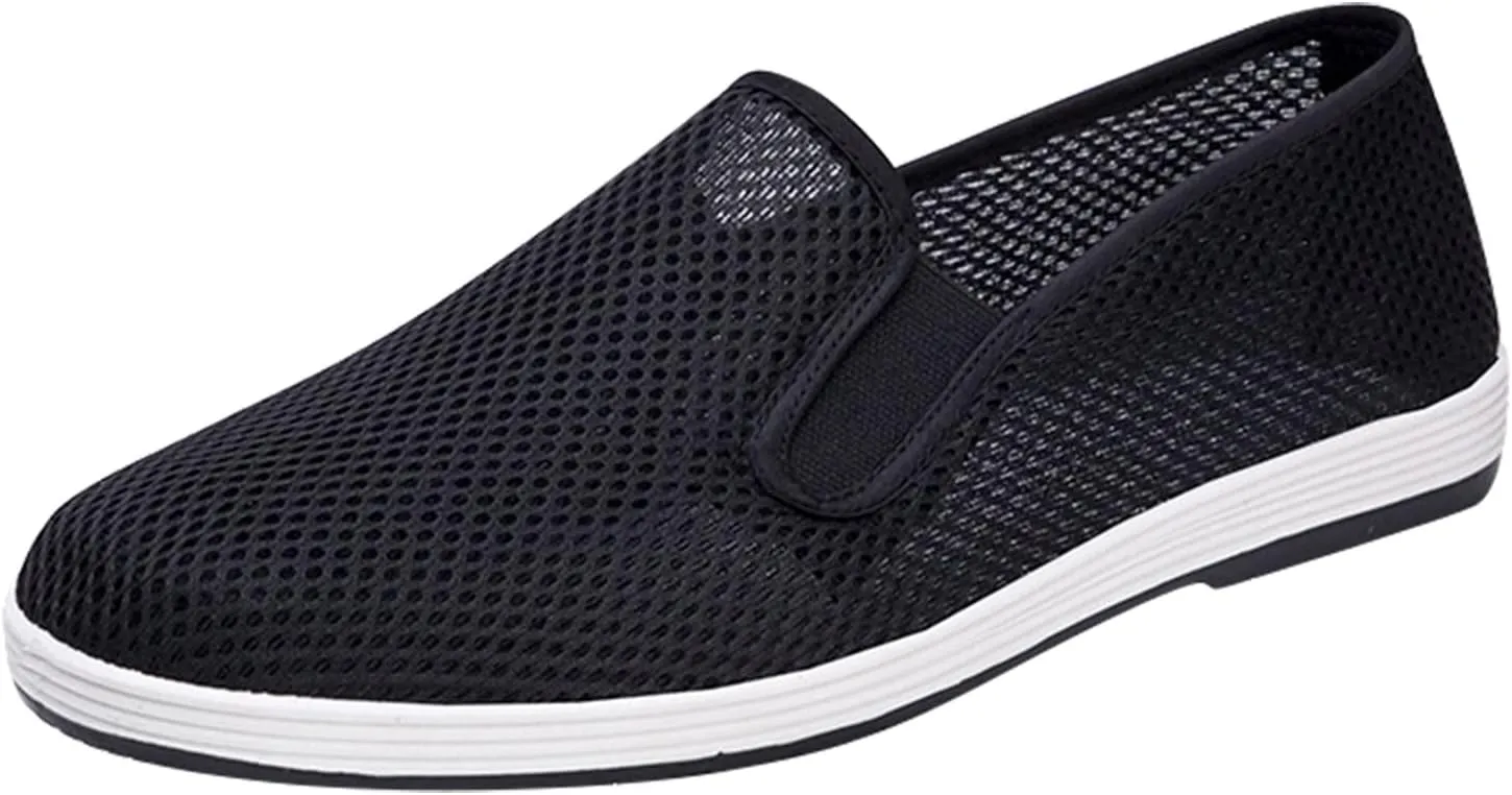 Men's Breathable Mesh Shoes Slip On Comfortable Shoes Lightweight Wide Walking Casual Breathable for Men