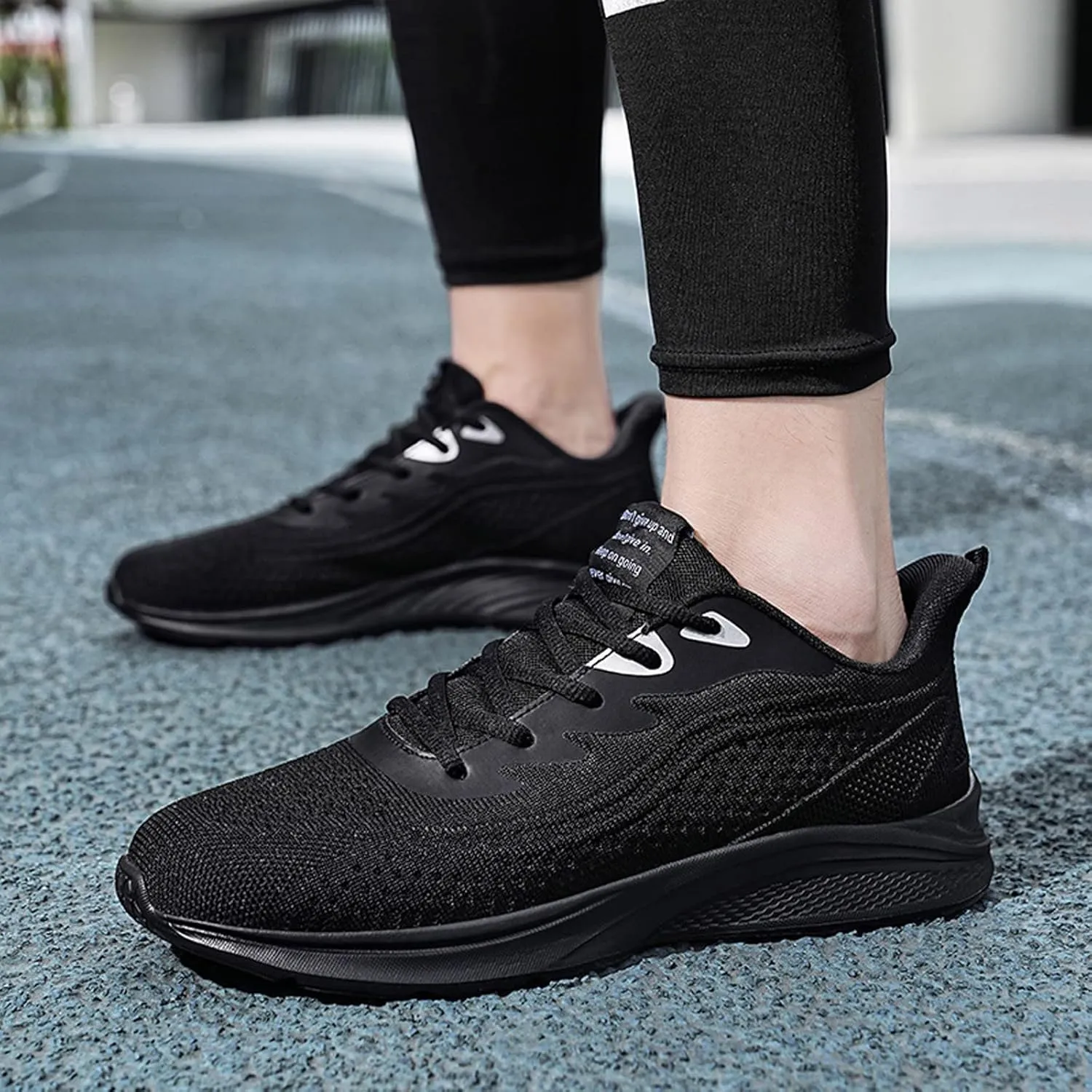 Mens Breathable Slip on Dress Shoes Comfortable Breathable Lightweight Tennis Shoe Elastic Fly Woven Mesh Shoes