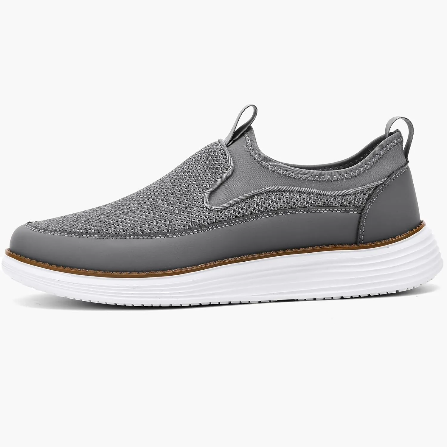 Men's Casual Dress Slip on Sneakers Oxfords Business Mesh Breathable Walking Shoes Tennis Comfortable