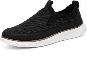 Men's Casual Dress Slip on Sneakers Oxfords Business Mesh Breathable Walking Shoes Tennis Comfortable