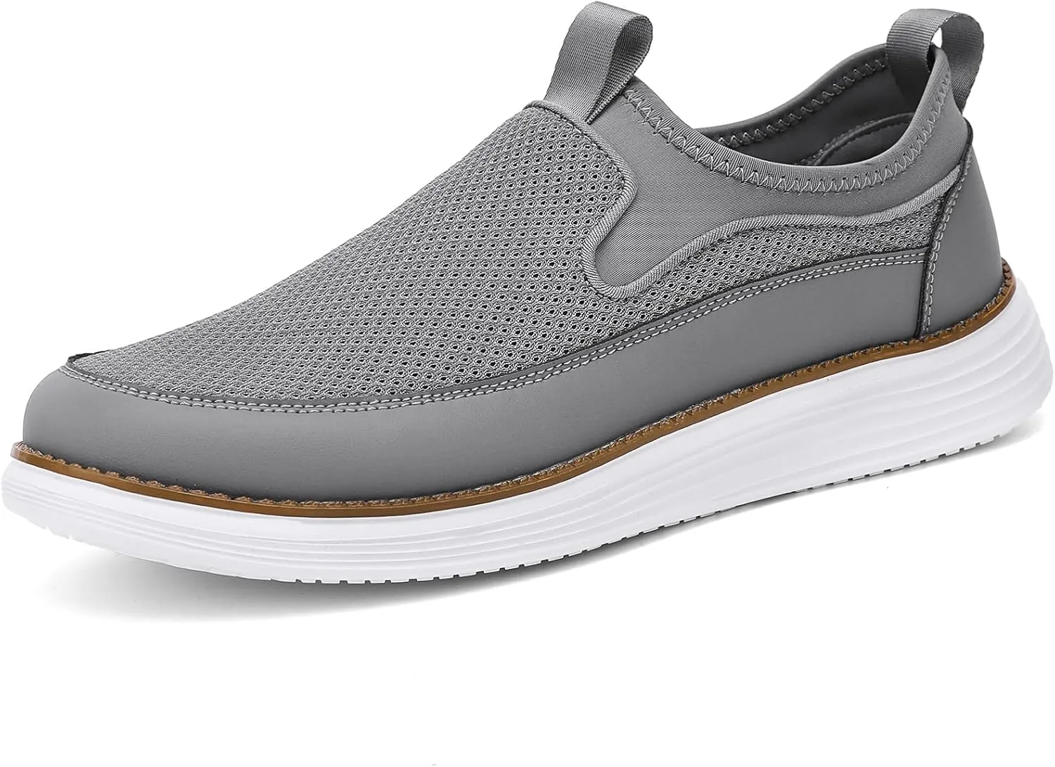 Men's Casual Dress Slip on Sneakers Oxfords Business Mesh Breathable Walking Shoes Tennis Comfortable
