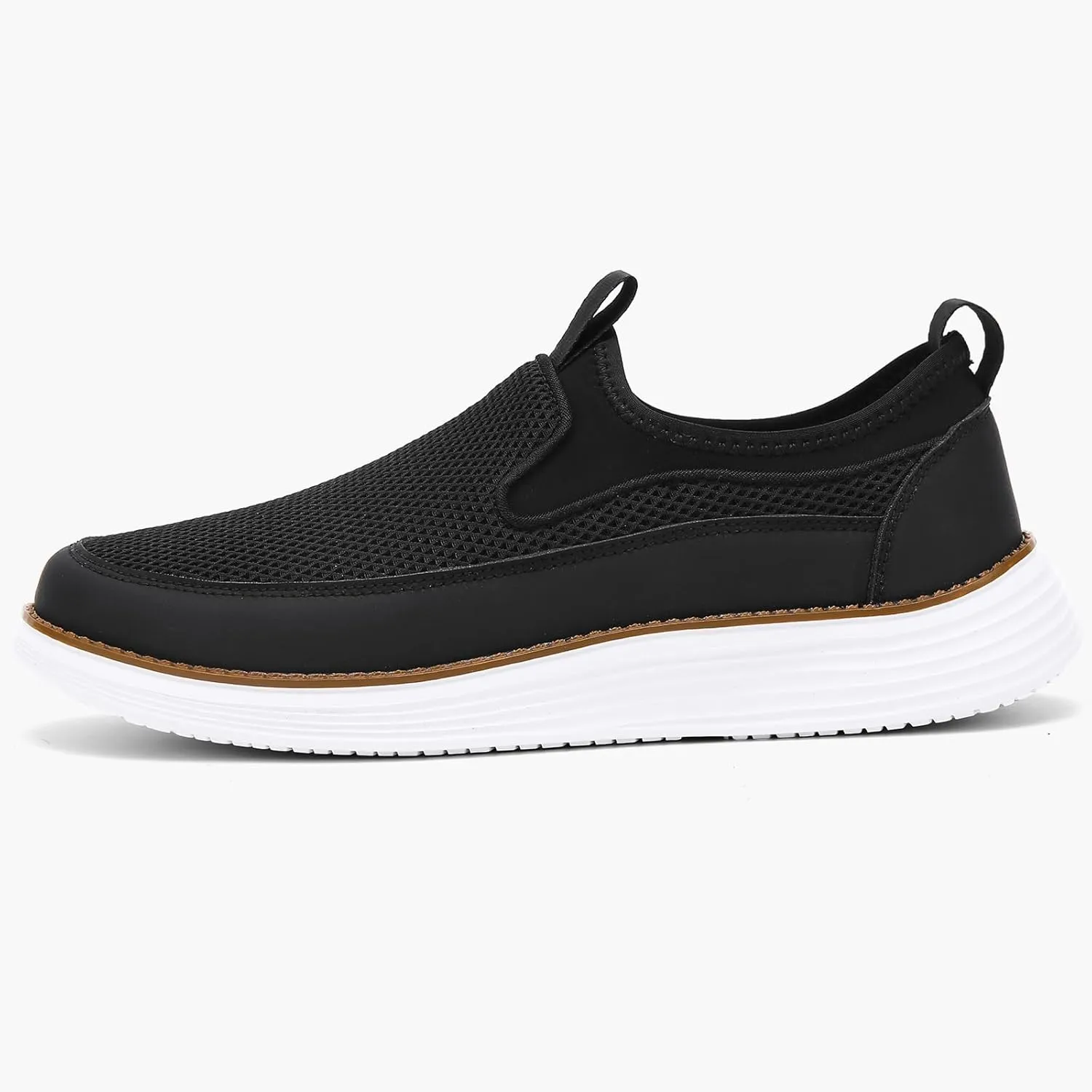 Men's Casual Dress Slip on Sneakers Oxfords Business Mesh Breathable Walking Shoes Tennis Comfortable