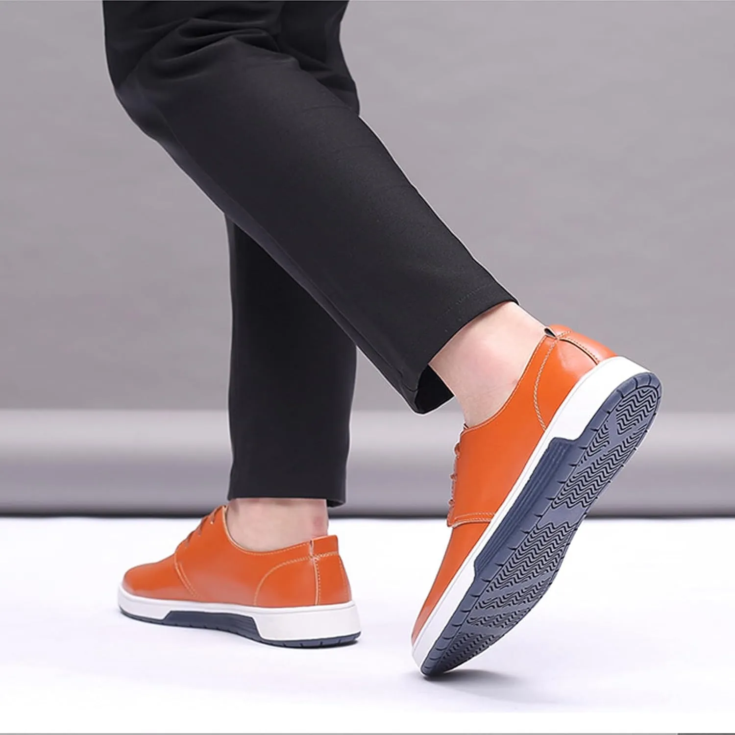 Men's Casual Oxford Shoes Walking Formal Wedding Shoes Laces-up Hollow Breathable Dress Shoes Fashion Flat Sneakers