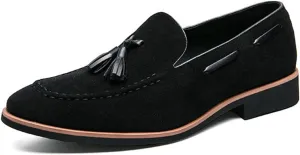 Men's Casual Tassel Loafers Slip On Driving Shoes Fashion Lightweight Shoes Hand-Sewn Suede Penny Loafers Shoes Business Dress Shoes for Prom Office Work