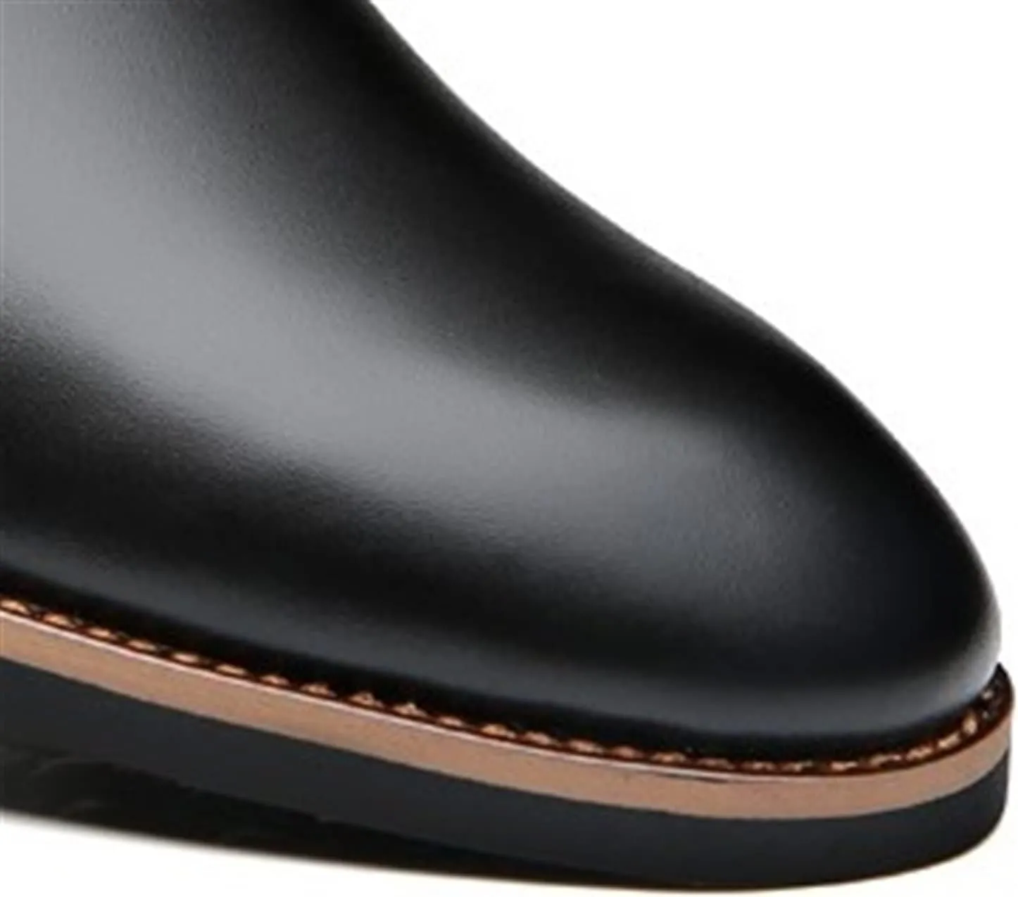 Mens Dress Shoes Men's Black Leather Solid Color Breathable Men's Shoes(9.5)