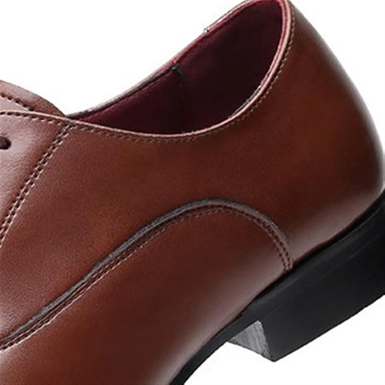 Mens Dress Shoes Men's Casual Leather Shoes Pointed Breathable Low top Shoes(10.5)