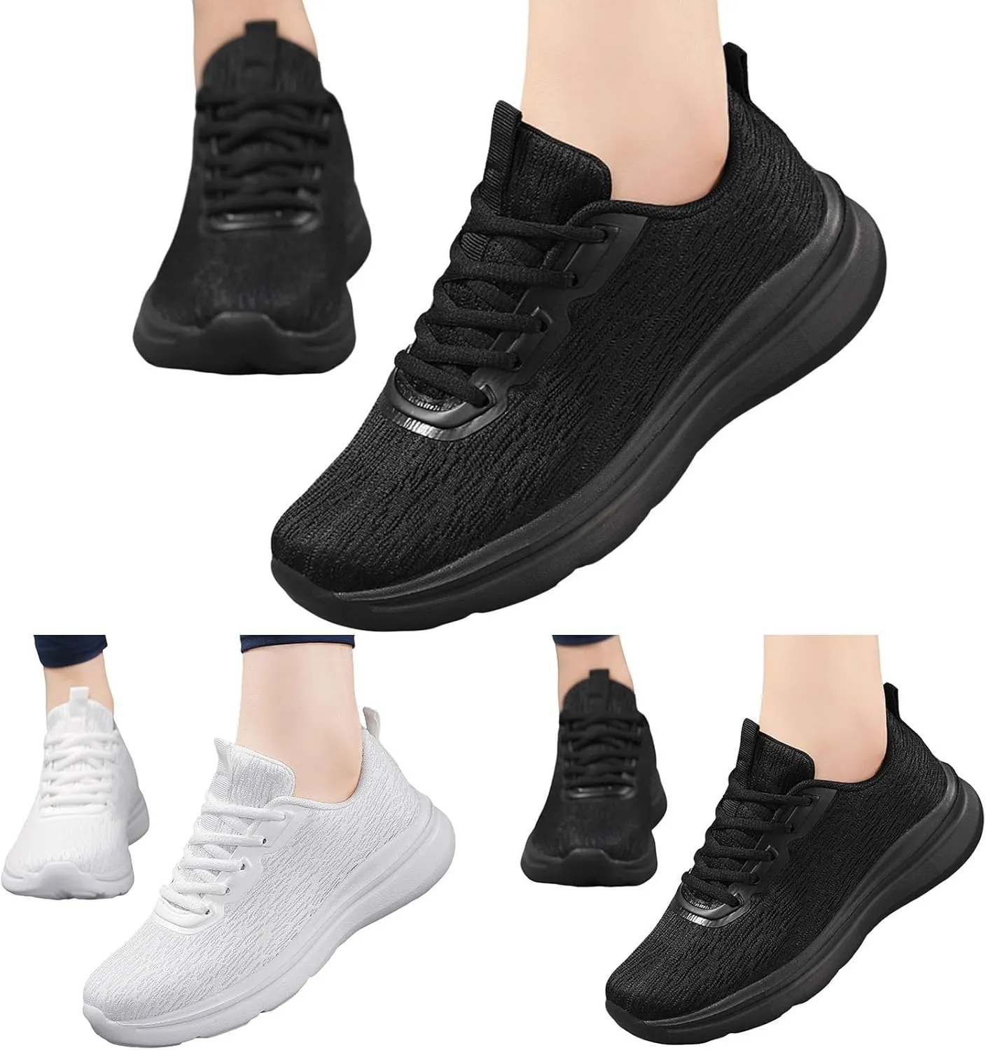 Men's Fashion Sneakers Mens Shoes Casual Lightweight Breathable Walking Shoes Gym Tennis Athletic Leather Sneakers Breathable Casual Walking White Non Slip