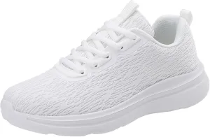 Men's Fashion Sneakers Mens Shoes Casual Lightweight Breathable Walking Shoes Gym Tennis Athletic Leather Sneakers Breathable Casual Walking White Non Slip