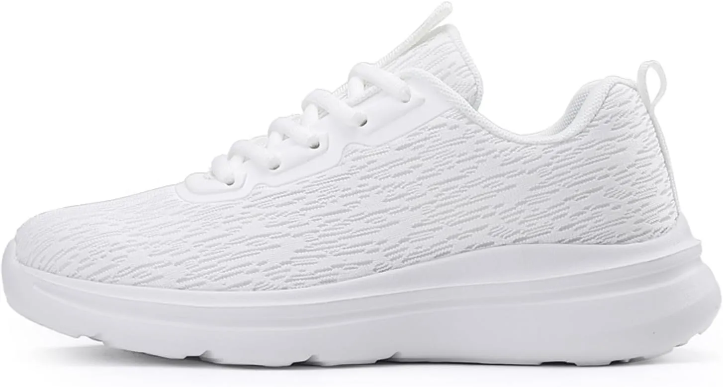 Men's Fashion Sneakers Mens Shoes Casual Lightweight Breathable Walking Shoes Gym Tennis Athletic Leather Sneakers Breathable Casual Walking White Non Slip