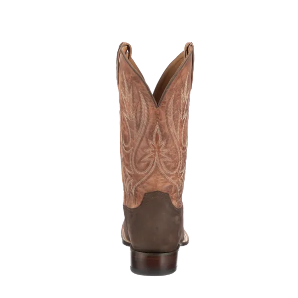 Men's Gordon Chocolate Leather Wide Square Boot M4099.WF