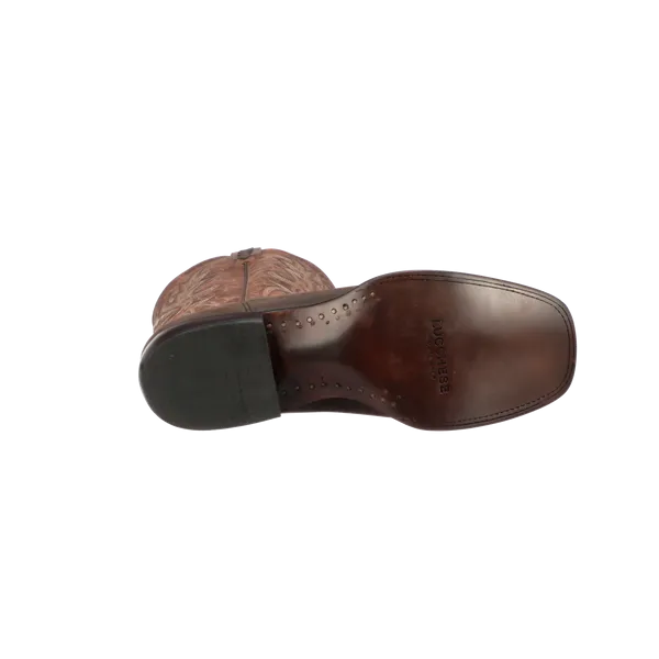 Men's Gordon Chocolate Leather Wide Square Boot M4099.WF