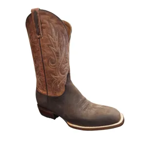 Men's Gordon Chocolate Leather Wide Square Boot M4099.WF