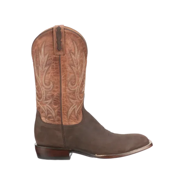 Men's Gordon Chocolate Leather Wide Square Boot M4099.WF