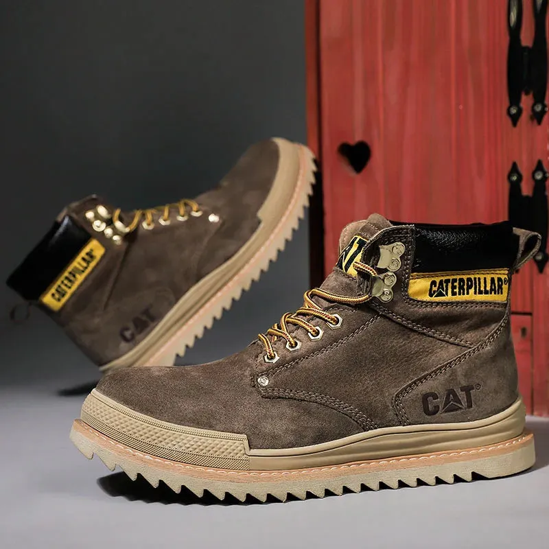 Men's Leather Martin Boots Workwear Outdoor Walking Anti Slip Work Shoes