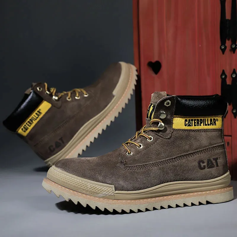 Men's Leather Martin Boots Workwear Outdoor Walking Anti Slip Work Shoes