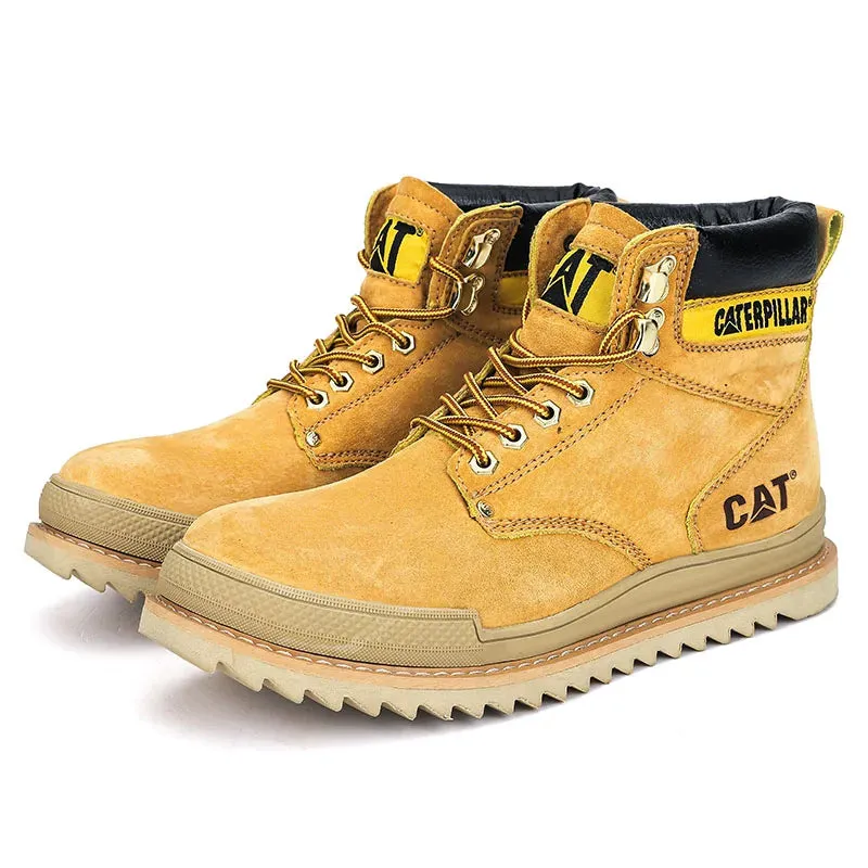 Men's Leather Martin Boots Workwear Outdoor Walking Anti Slip Work Shoes