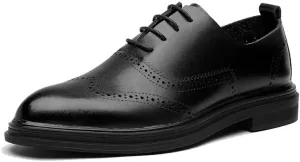 Mens Leather Shoes Office Classic Formal Oxford Brogue Business Shoes Lightweight