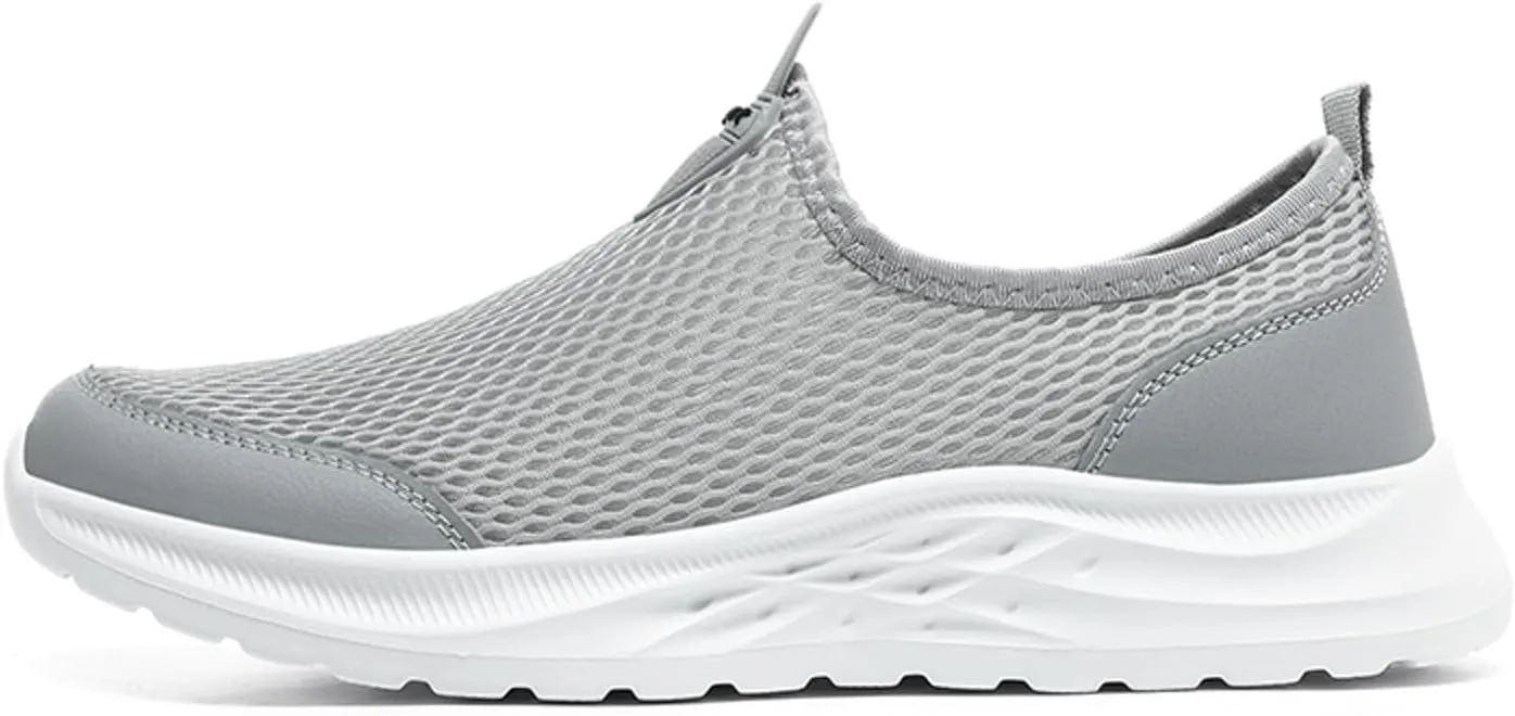 Men's Lightweight Non Slip Barefoot Shoes Outdoor Athletic Slip-On Hiking Shoe Convenient Elderly Slip on Shoes