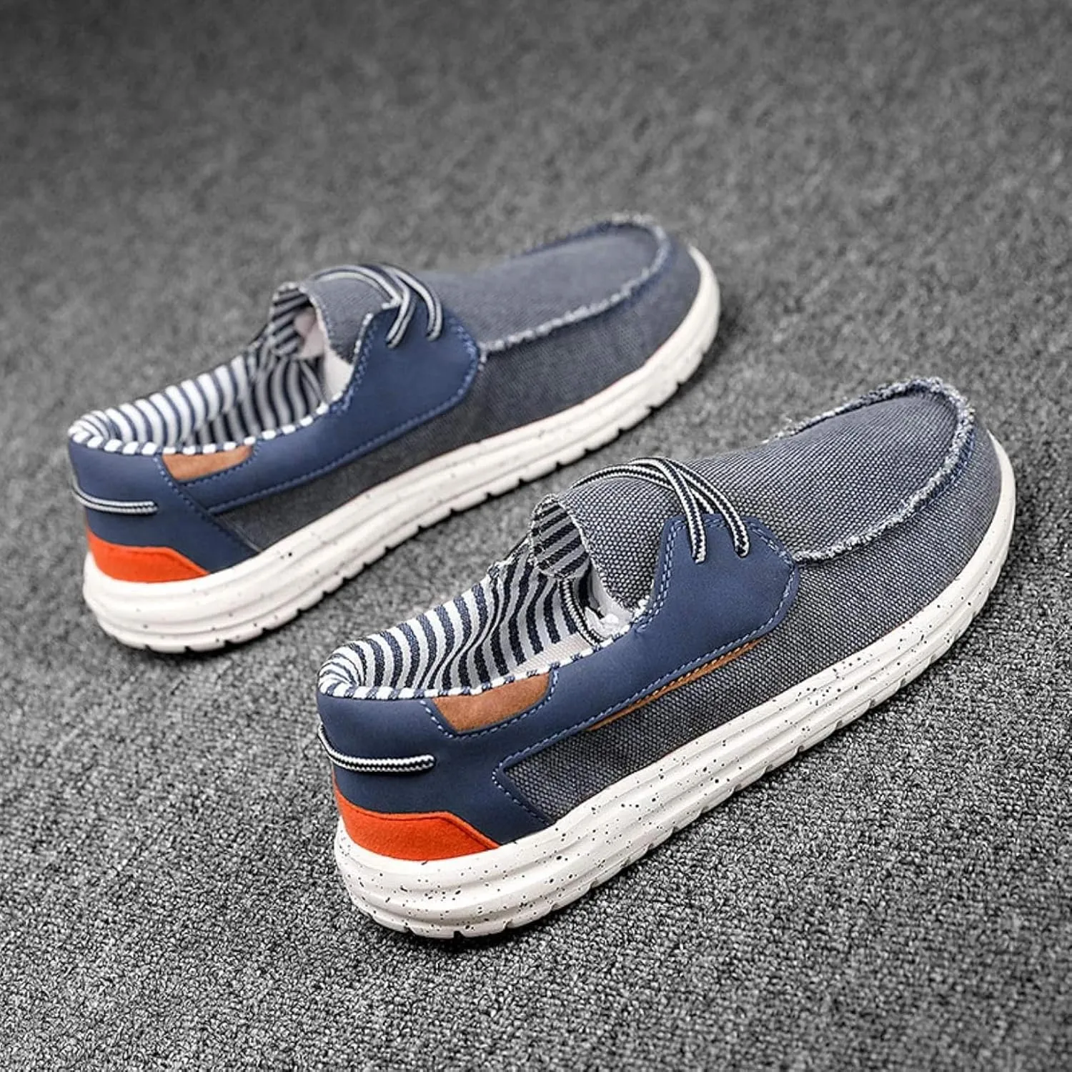 Men's Loafers Canvas Flat Lightweight Boat Outdoor Sports Shoes