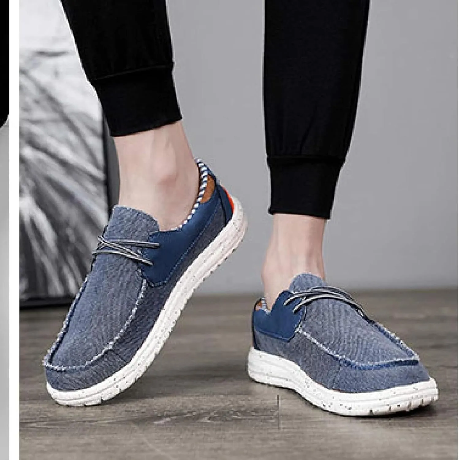 Men's Loafers Canvas Flat Lightweight Boat Outdoor Sports Shoes