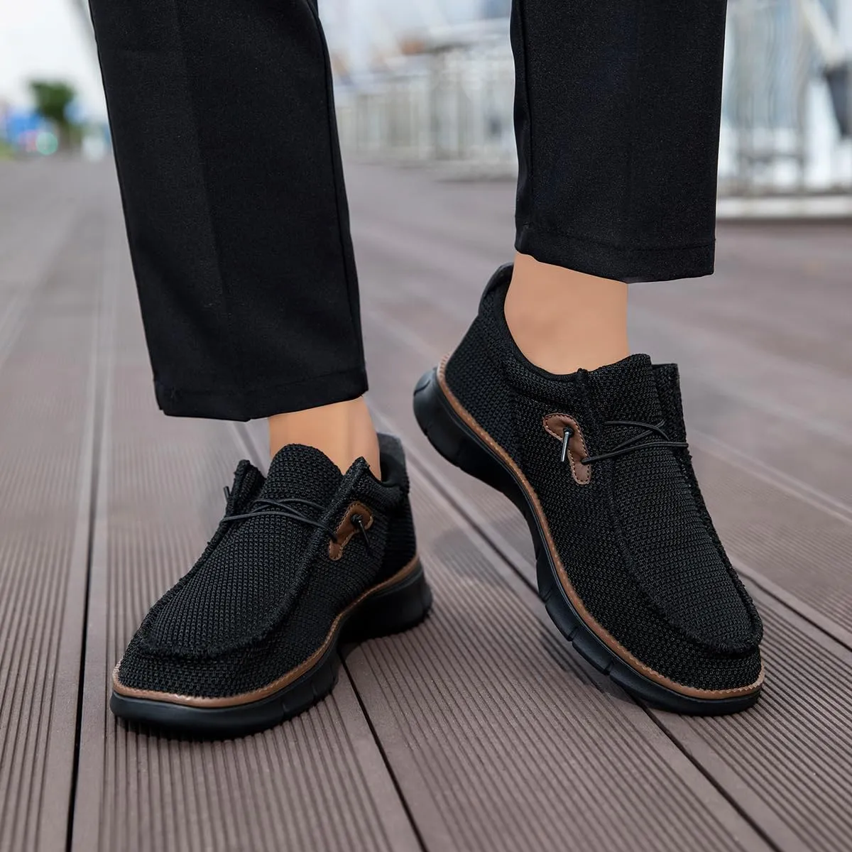 Men's Loafers Casual Slip On Casual Boat Shoes Comfort Soft Daily Flats Work Driving Walking Shoes Lightweight Breathable