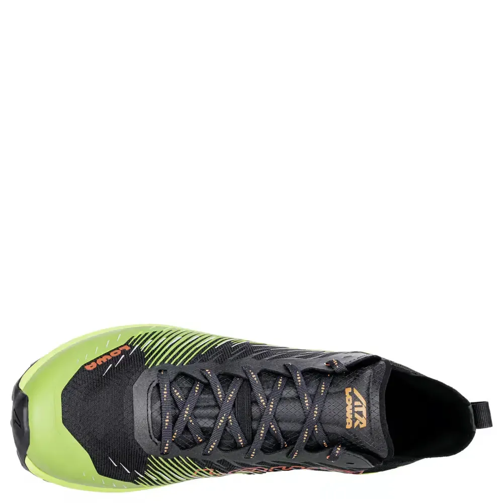 Men's Lowa Amplux Black/Lime trail exploration sneakers