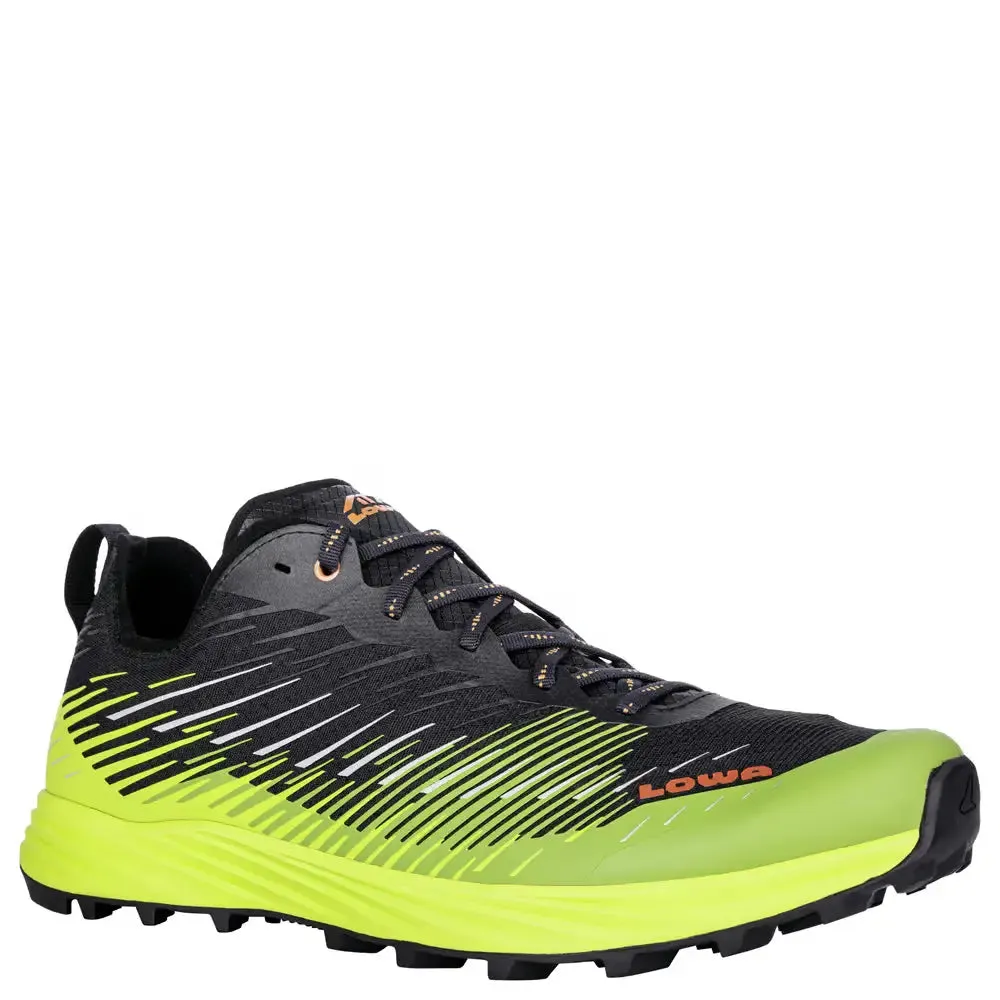 Men's Lowa Amplux Black/Lime Lace Lock Mechanism