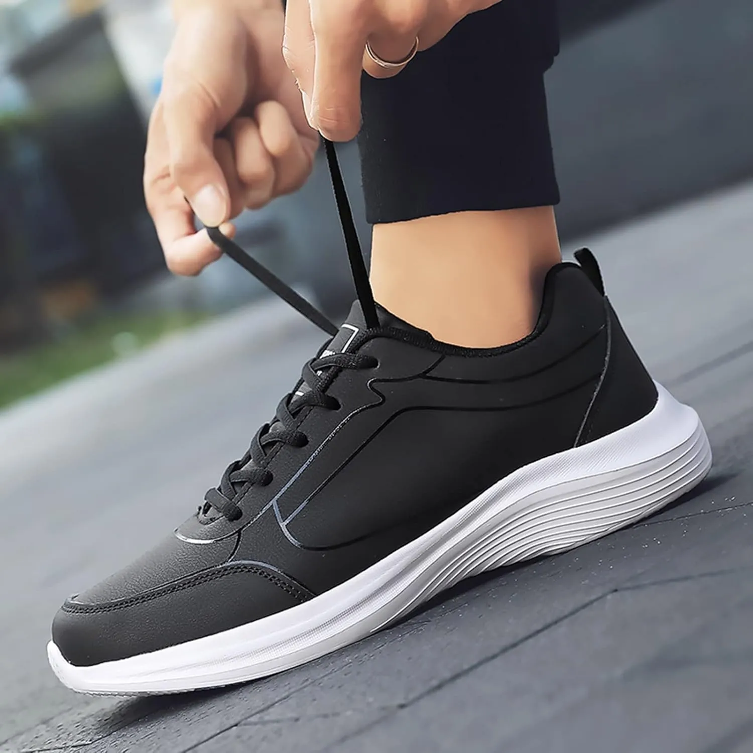 Men's Non Slip Barefoot Minimalist Shoes Slip-On Comfortable Light-Weight Shoe Lightweight Elderly Slip on Shoes