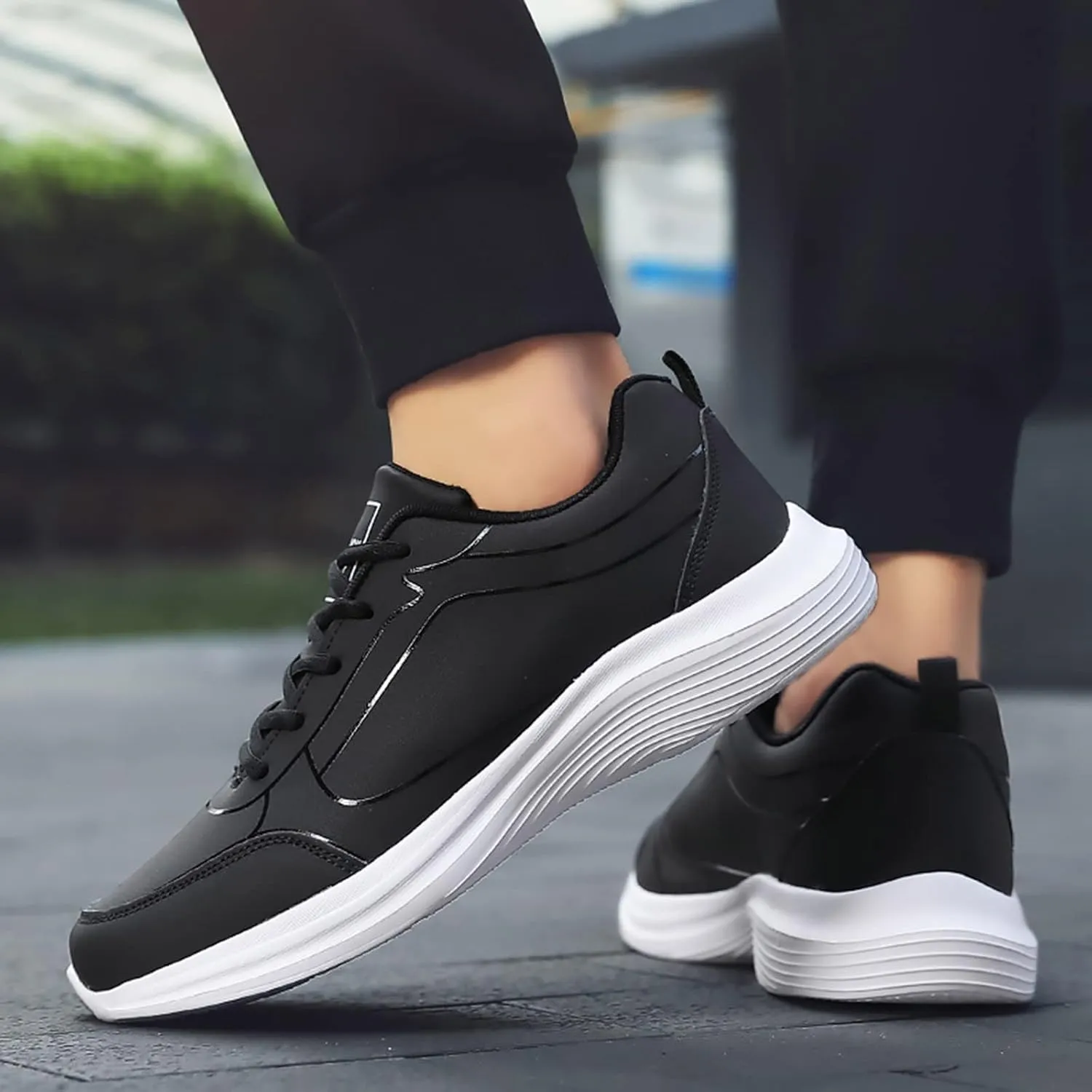 Men's Non Slip Barefoot Minimalist Shoes Slip-On Comfortable Light-Weight Shoe Lightweight Elderly Slip on Shoes