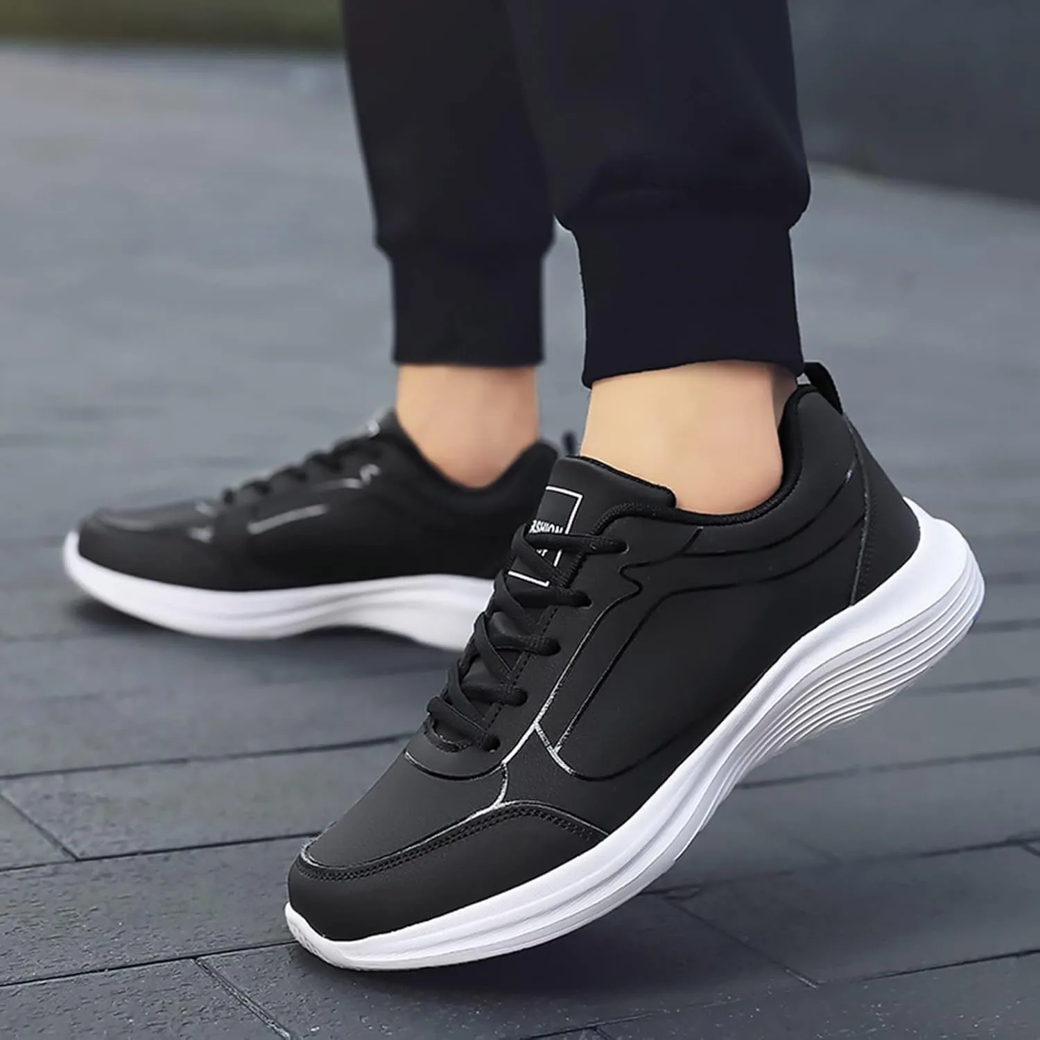 Men's Non Slip Barefoot Minimalist Shoes Slip-On Comfortable Light-Weight Shoe Lightweight Elderly Slip on Shoes