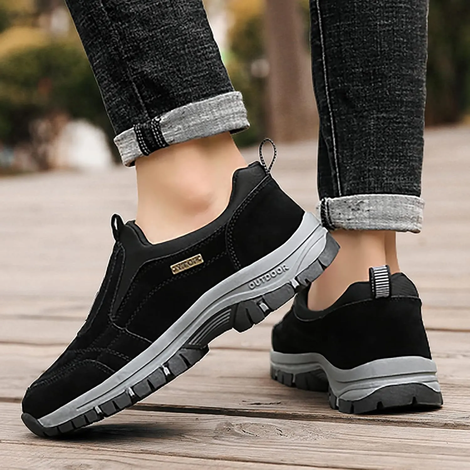 Men's Orthopedic Comfortable Slip-On Shoes Lightweight Breathable Slip on Running Shoe Comfortable Stretch Shoes