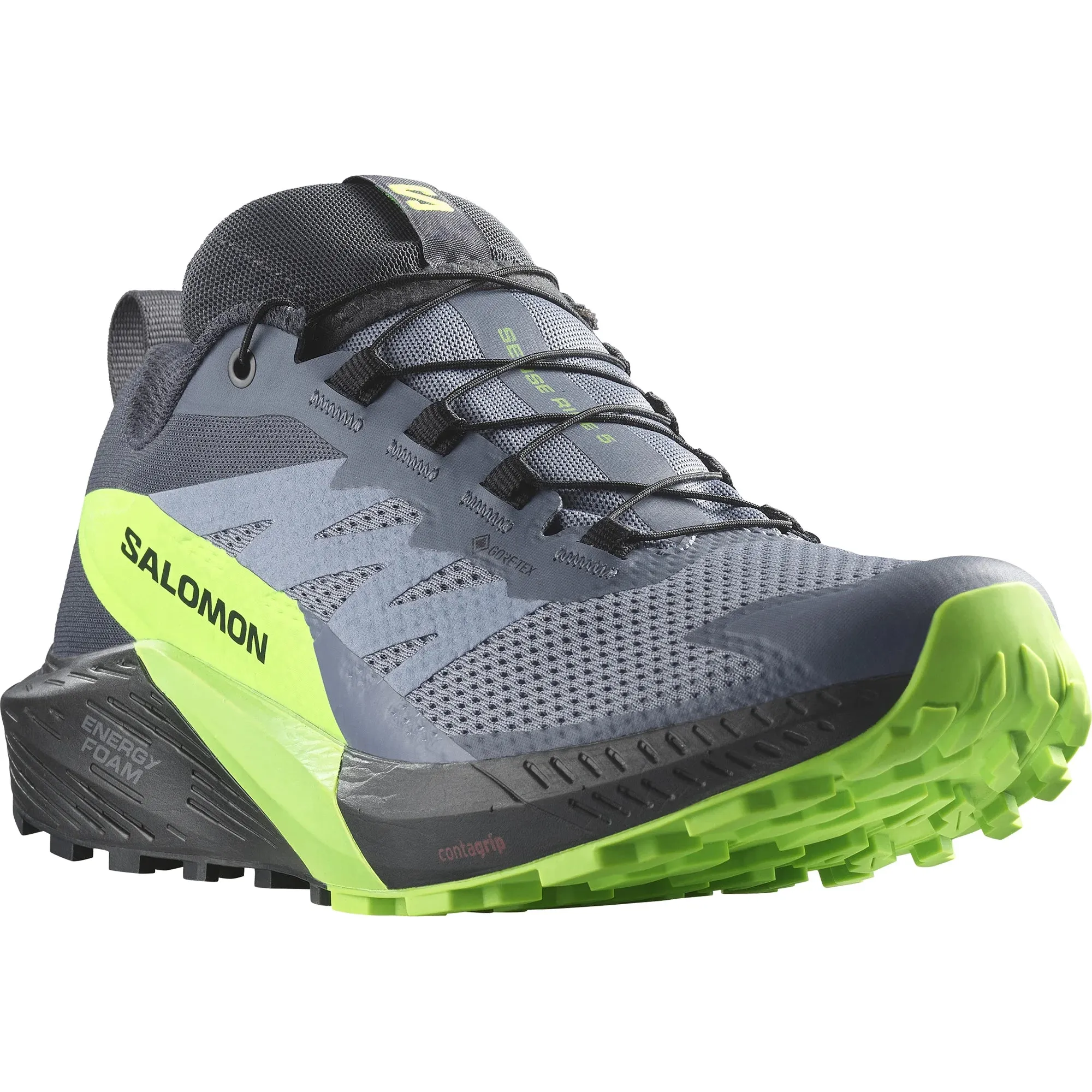 Men's Salomon Sense Ride 5 GTX Flint/Black/Grgec Adaptive Flex Grooves