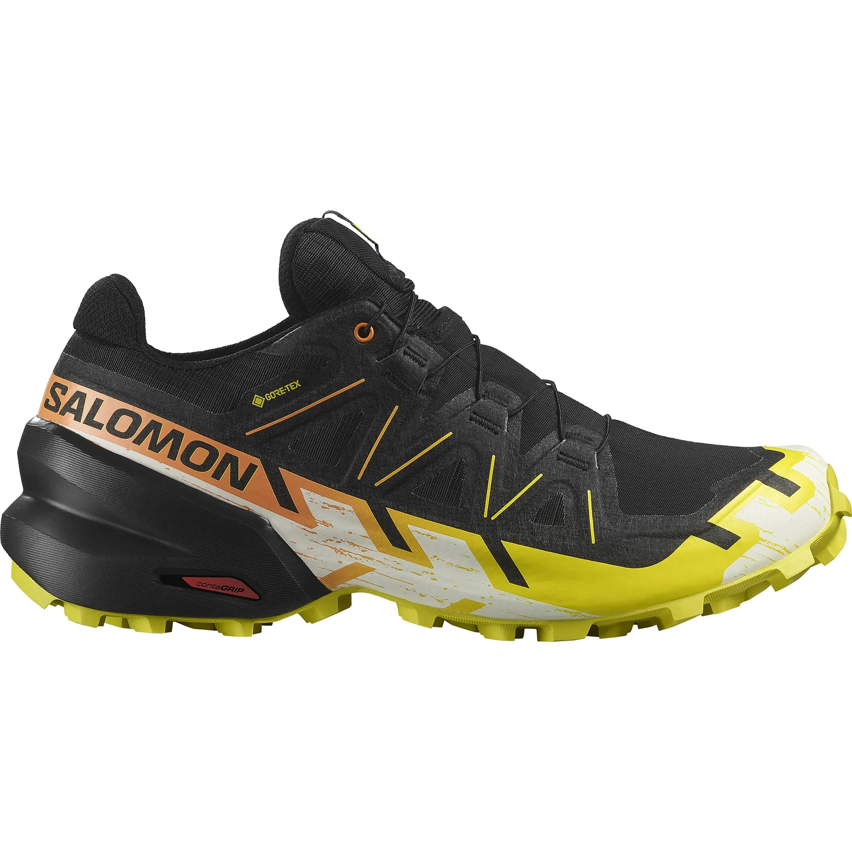 Minimalist Lace Lock Men's Salomon Speedcross 6 GTX Bk/S