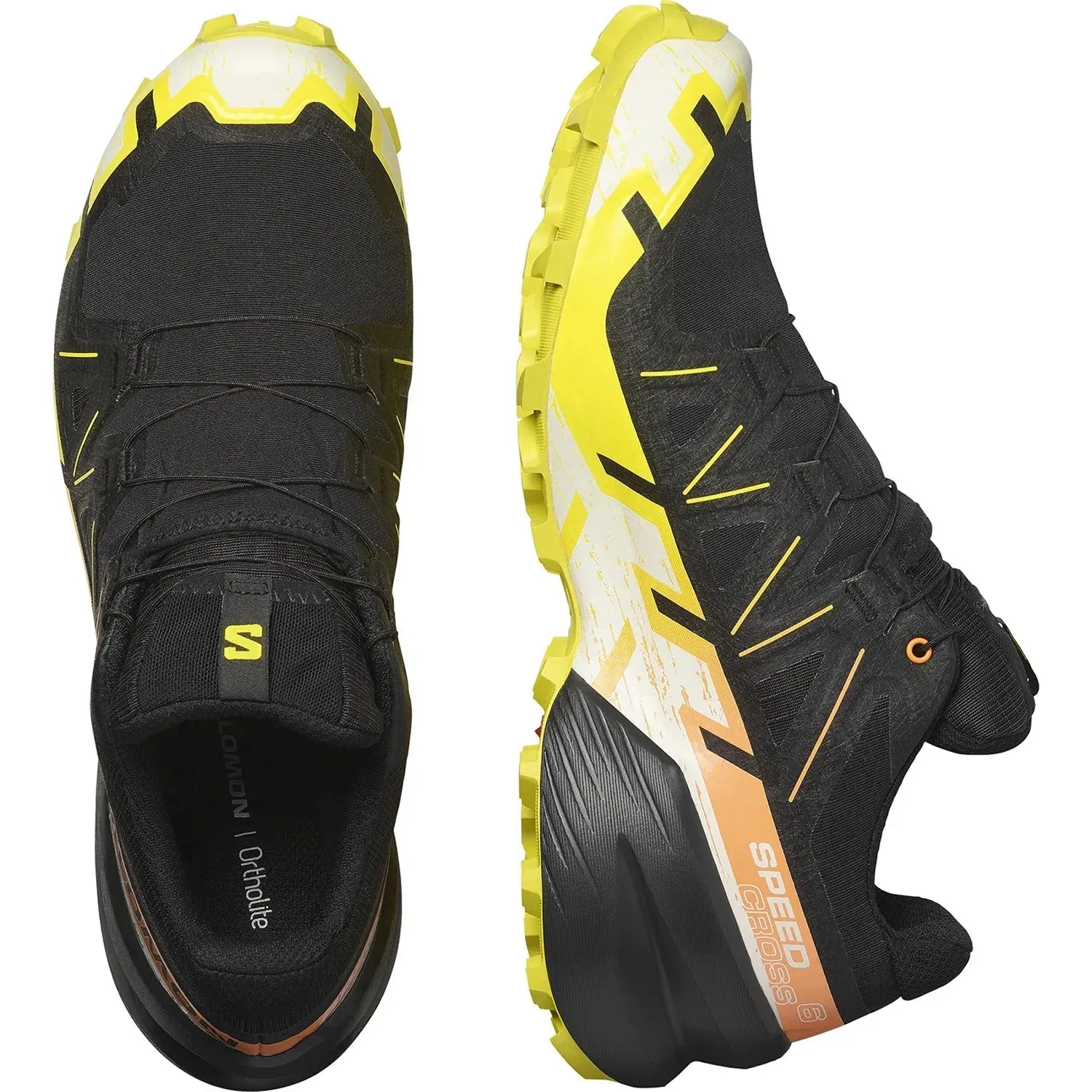 Lightweight Rock Shield textile upper running shoes Men's Salomon Speedcross 6 GTX Bk/S