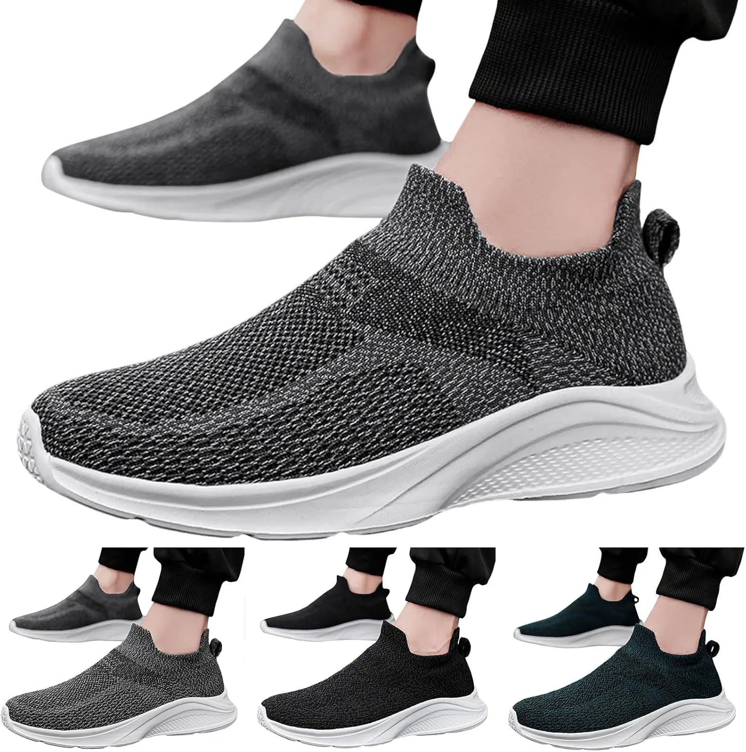 Mens Slip on Shoes Mens Tennis Shoes Shoe for Men Walking Shoe for Men Running Trail Breathable Sneaker