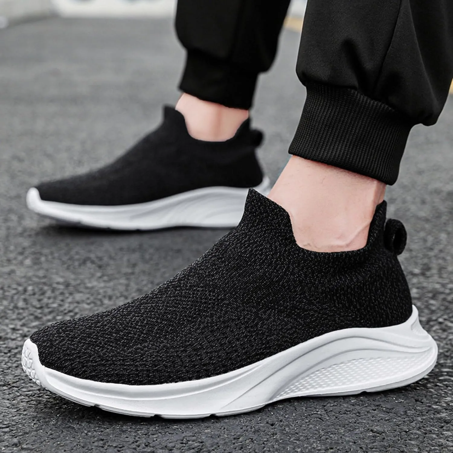 Mens Slip on Shoes Mens Tennis Shoes Shoe for Men Walking Shoe for Men Running Trail Breathable Sneaker