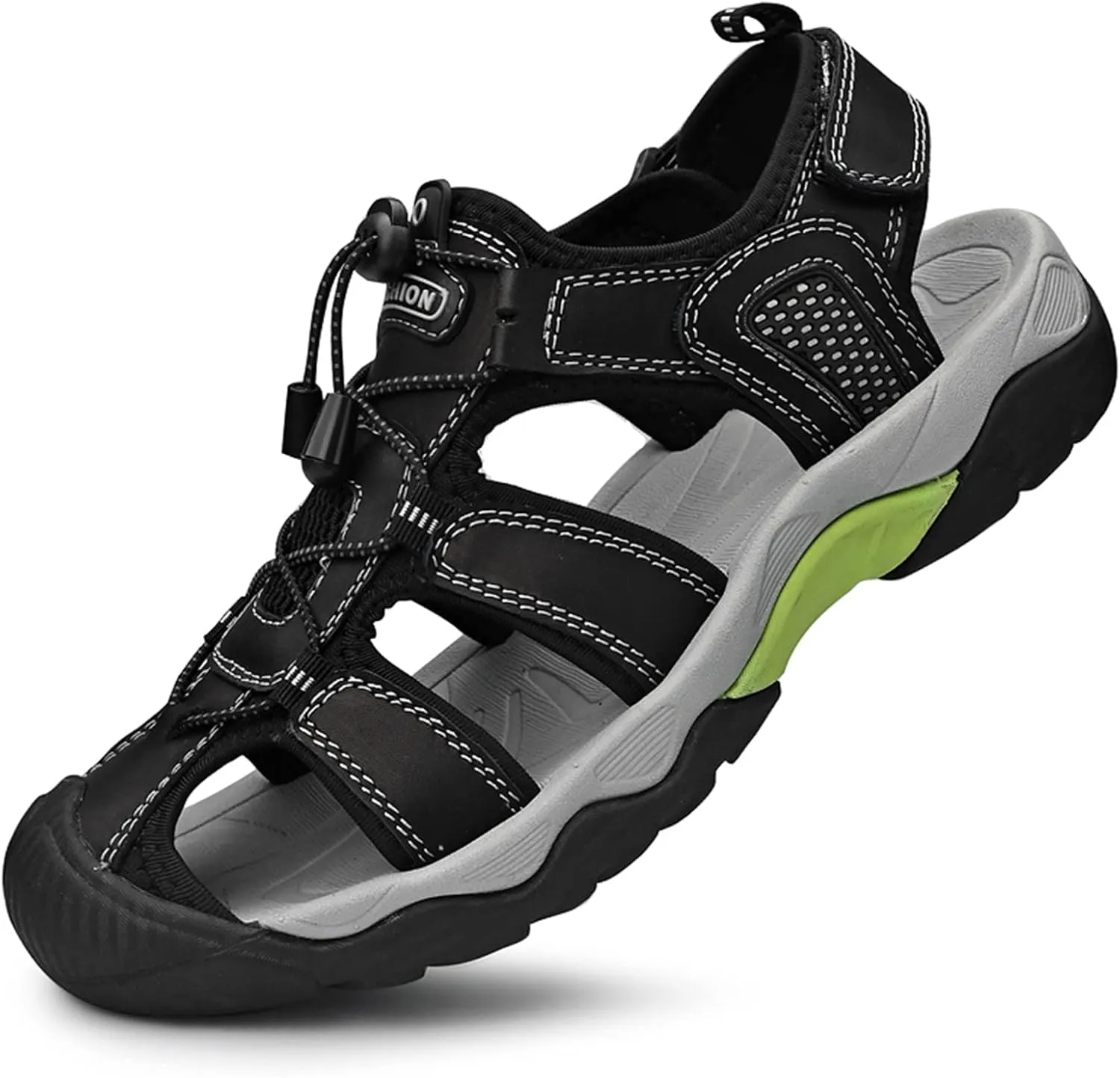 Men's sports sandals Outdoor hiking sandals Closed toe leather sports beach casual sandals Water shoes