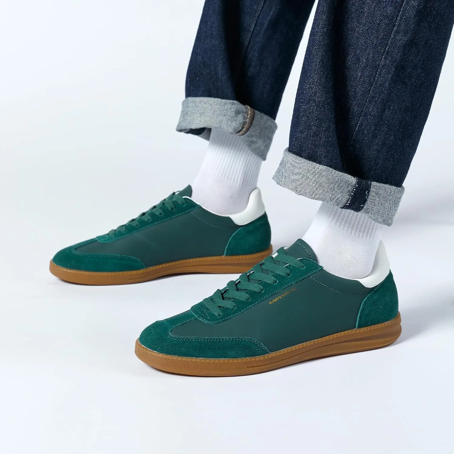 Men's Women's Fashion Sneakers Casual Leather Lace-up Sneakers Non-Slip Comfortable Casual Walking Shoes Breathable Non-Slip Running Tennis Outdoor Shoes